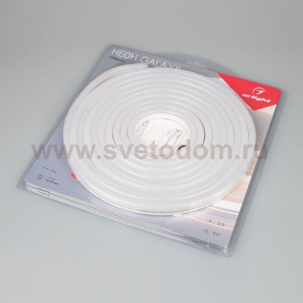Гибкий неон GALAXY-1608-5000CFS-2835-100 12V Warm (16x8mm, 12W, IP67) Arlight 29363