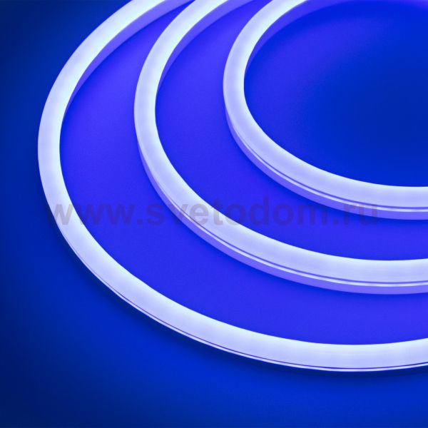Гибкий неон GALAXY-1608-5000CFS-2835-100 12V Blue (16x8mm, 12W, IP67) Arlight 29369