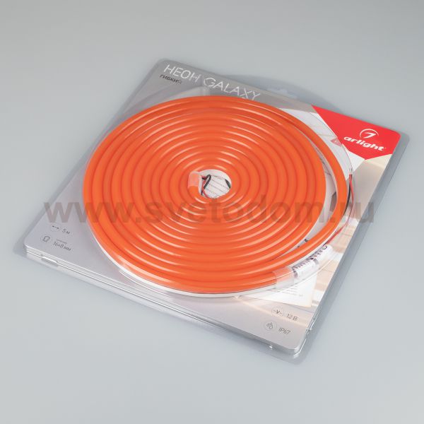 Гибкий неон GALAXY-1608-5000CFS-2835-100 12V Amber (16x8mm, 12W, IP67) Arlight 29371