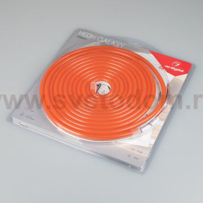Гибкий неон GALAXY-1608-5000CFS-2835-100 12V Amber (16x8mm, 12W, IP67) Arlight 29371