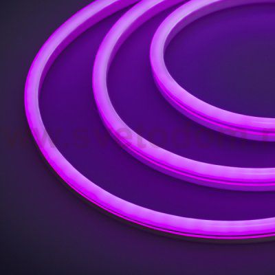 Гибкий неон GALAXY-1608-5000CFS-2835-100 12V Purple (16x8mm, 12W, IP67) Arlight 29372