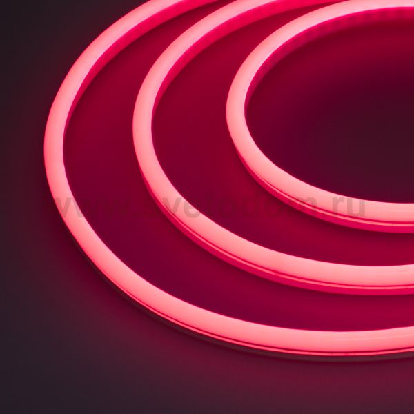 Гибкий неон GALAXY-1608-5000CFS-2835-100 12V Pink (16x8mm, 12W, IP67) Arlight 29373