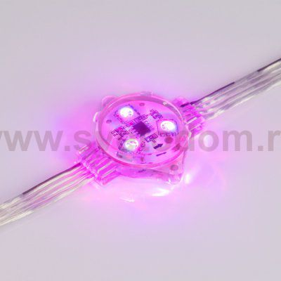 Модуль управляемый VISOR-SPI-5060-3-12V RGB 120deg (D30x16mm, 0.75W, IP68) (Arlight, Пластик, 3 года) Arlight 29377