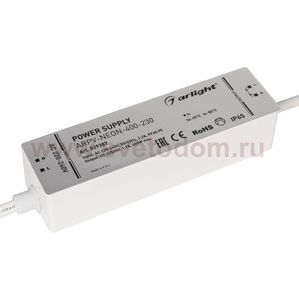 Блок питания ARPV-NEON-400-230 (230V, 1.7A, 400W) Arlight 29387