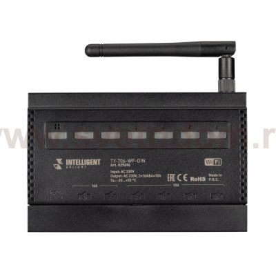 INTELLIGENT ARLIGHT Релейный модуль TY-706-WF-DIN (230V, 2х16A + 4х10А) (IARL, IP20 Пластик, 3 года) Arlight 29696