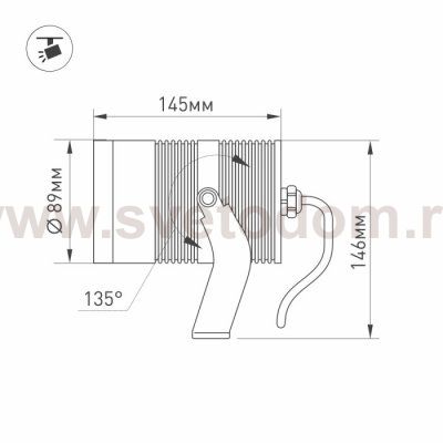 Светильник ALT-RAY-R89-25W Day4000 (DG, 24 deg, 230V) Arlight 29699