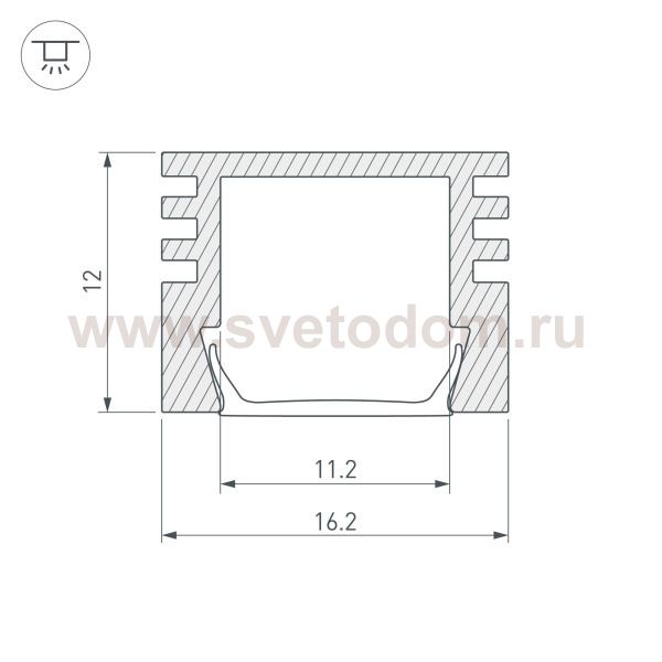 Профиль PDS-S-3000 ANOD Arlight 29762