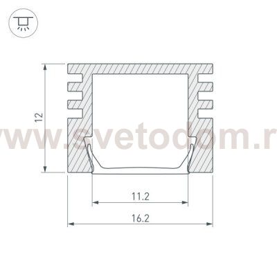Профиль PDS-S-3000 ANOD Arlight 29762