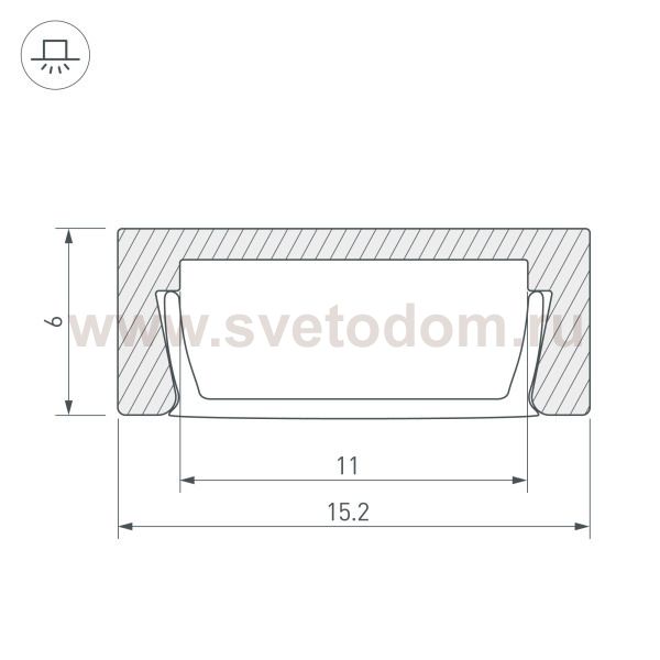 Профиль MIC-3000 ANOD (Arlight, Алюминий) Arlight 29763