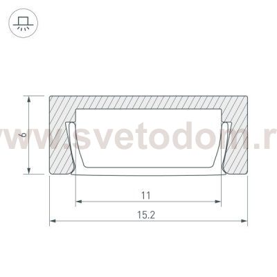 Профиль MIC-3000 ANOD (Arlight, Алюминий) Arlight 29763