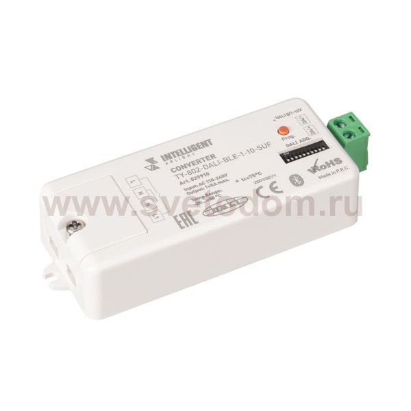 INTELLIGENT ARLIGHT Конвертер TY-802-DALI-BLE-1-10-SUF (230V, 10A, DALI, 0-10V) (IARL, IP20 Пластик, 3 года) Arlight 29910