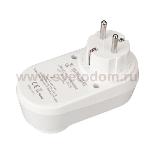 INTELLIGENT ARLIGHT Смарт-розетка LN-200-TE-PLUG (230V, 1A) Arlight 29916