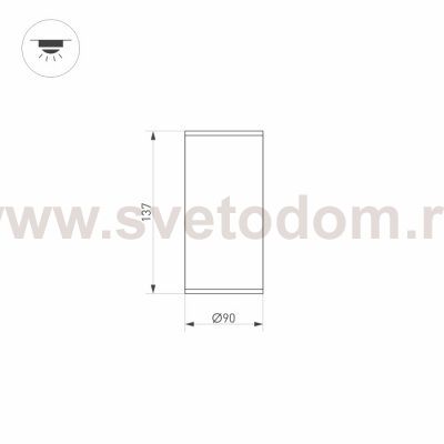 Светильник LGD-FORMA-SURFACE-R90-12W Warm3000 (GR, 44 deg, 230V) (Arlight, IP54 Металл, 3 года) Arlight 29971