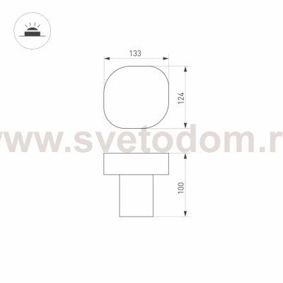 Светильник LGD-SWAMP-BOLL-H100-7W Warm3000 (GR, 93 deg, 230V) (Arlight, IP65 Металл, 3 года) Arlight 30002