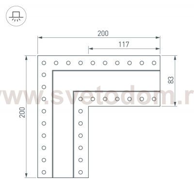 Угол SL-LINIA32-FANTOM Arlight 30097