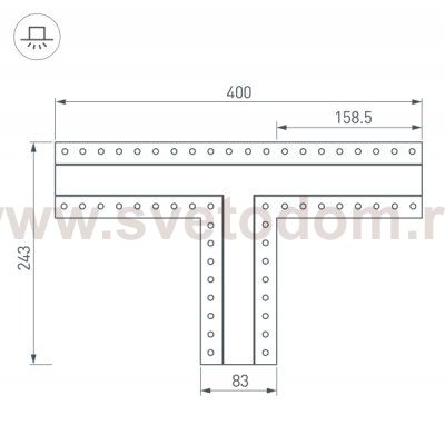 Тройник SL-LINIA32-FANTOM (Arlight, Металл) Arlight 30098