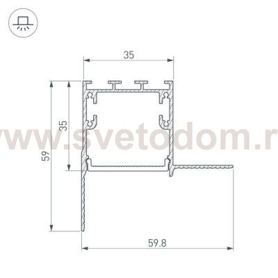 Угол SL-LINIA32-FANTOM-EDGE внутренний (Arlight, Металл) Arlight 30100