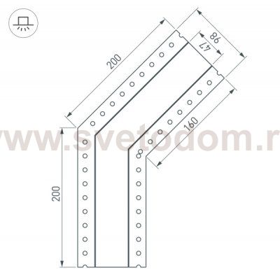 Угол SL-LINIA45-FANTOM-135 (Arlight, Металл) Arlight 30102