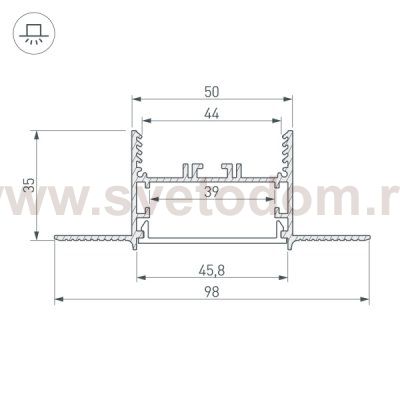 Угол SL-LINIA45-FANTOM-135 (Arlight, Металл) Arlight 30102