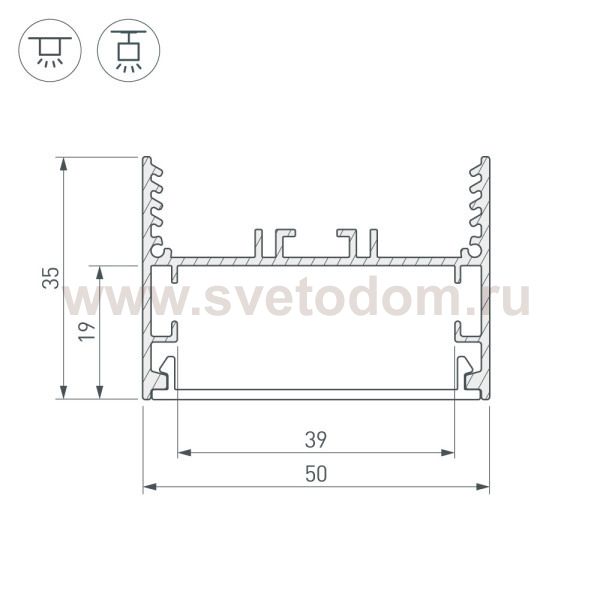 Угол SL-LINE-5035-135 (Arlight, Металл) Arlight 30113