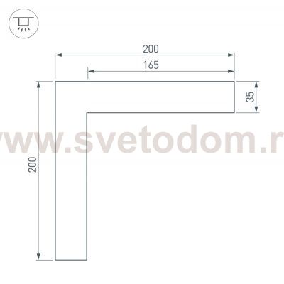 Угол SL-LINE-5035 внешний (Arlight, Металл) Arlight 30115