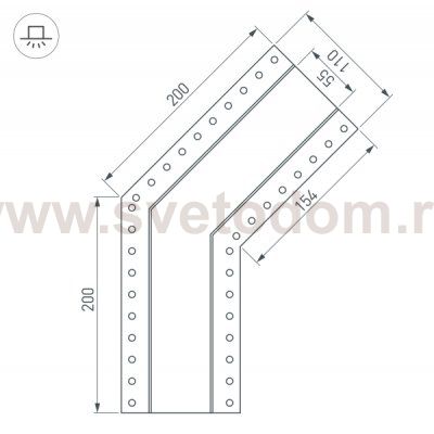 Угол SL-LINIA55-FANTOM-135 (Arlight, Металл) Arlight 30129