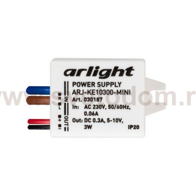 Блок питания ARJ-KE10300-MINI (3W, 300mA) Arlight 30187