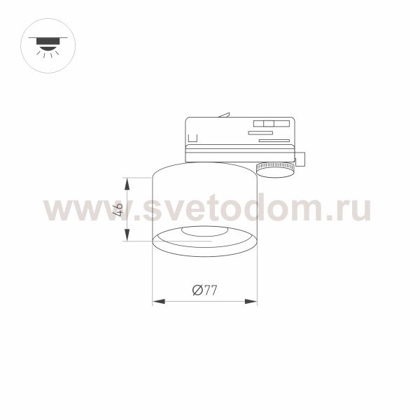 База встраиваемая для модуля светодиодного PLURIO Arlight 30273