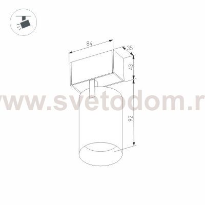 Светильник MAG-SPOT-45-R85-3W Warm3000 (WH, 20 deg, 24V) (Arlight, IP20 Металл, 3 года) Arlight 30650