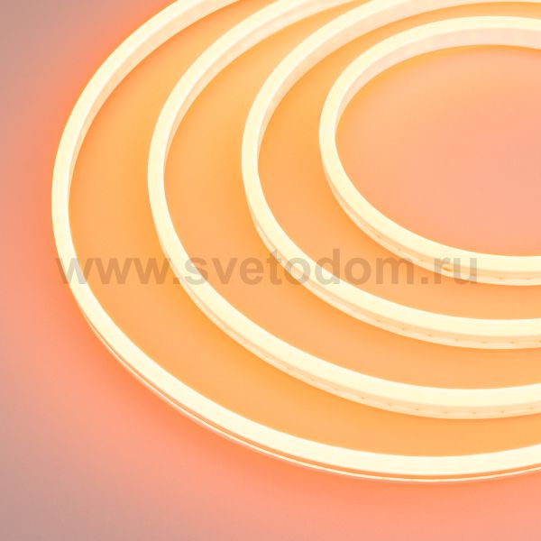 Образец Гибкий неон GALAXY-1206-5000CFS-2835-100 12V Amber 0.5M (12x6mm, 12W, IP67) Arlight 30961