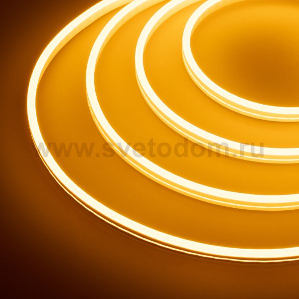 Образец Гибкий неон GALAXY-1206-5000CFS-2835-100 12V Yellow 0.5M (12x6mm, 12W, IP67) Arlight 30962