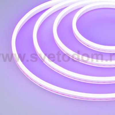 Образец Гибкий неон GALAXY-1206-5000CFS-2835-100 12V Purple 0.5M (12x6mm, 12W, IP67) Arlight 30965