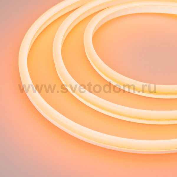 Образец Гибкий неон GALAXY-1608-5000CFS-2835-100 12V Amber 0.5M (16x8mm, 12W, IP67) Arlight 30972