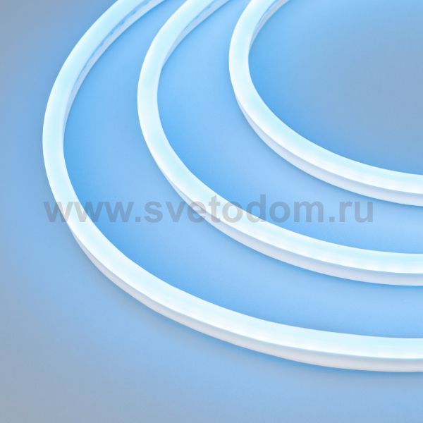 Образец Гибкий неон GALAXY-1608-5000CFS-2835-100 12V Azure 0.5M (16x8mm, 12W, IP67) Arlight 30977