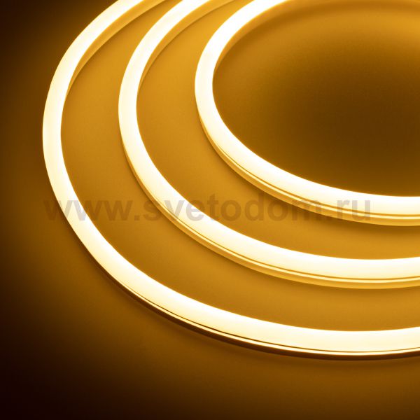 Образец Гибкий неон GALAXY-1608-5000CFS-2835-100 12V Warm 0.5M (16x8mm, 12W, IP67) Arlight 30980