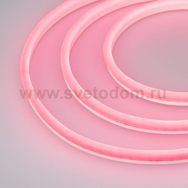 Образец Гибкий неон GALAXY-1608-5000CFS-2835-100 12V Pink 0.5M (16x8mm, 12W, IP67) Arlight 30981