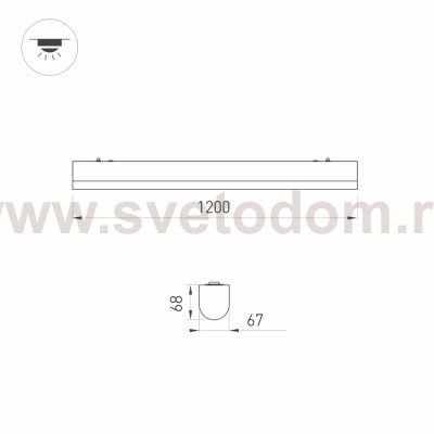 Светильник ALT-LARGO-1200-30W Day4000 (WH, 120 deg, 230V) Arlight 30991