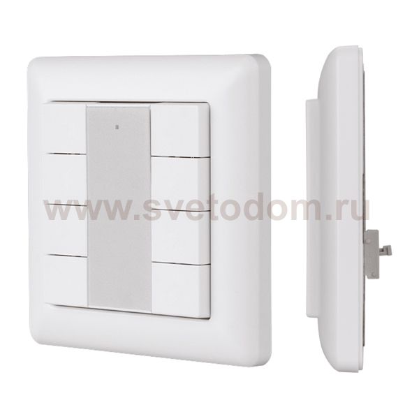 Встраиваемая кнопочная белая пластиковая панель для работы по протоколу DALI-2 Arlight 31147