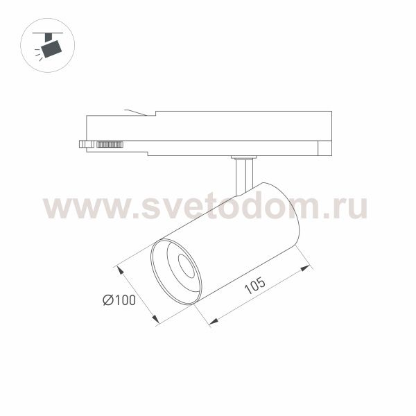 Светильник LGD-NIKA-4TR-R100-30W Warm3000 (BK, 24 deg, 230V) (Arlight, IP20 Металл, 5 лет) Arlight 31173