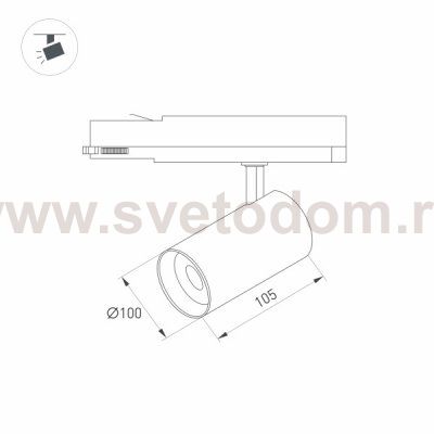 Светильник LGD-NIKA-4TR-R100-30W Warm3000 (BK, 24 deg, 230V) (Arlight, IP20 Металл, 5 лет) Arlight 31173