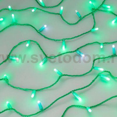 Светодиодная гирлянда ARD-STRING-CLASSIC-10000-GREEN-100LED-MILK-FLASH Green (230V, 7W) (Ardecoled, IP65) Arlight 31197