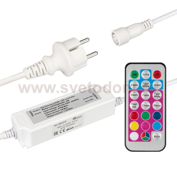 RGB контроллер с ПДУ Карта (18кн) для управления светодиодными гирляндами RGB-SYNC Arlight 31213