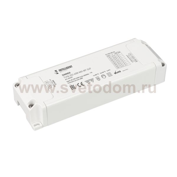 INTELLIGENT ARLIGHT Диммер TUYA-202-60W-MIX-WF-SUF (230V, 433MHz, 900-1500mA) (IARL, -) Arlight 31671