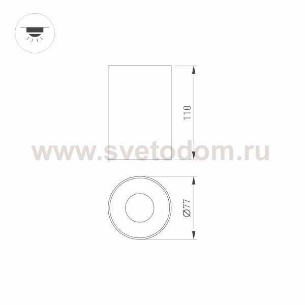 База накладная для модуля светодиодного PLURIO Arlight 31707