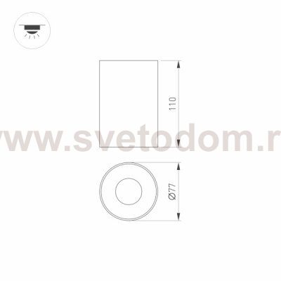 База накладная для модуля светодиодного PLURIO Arlight 31707