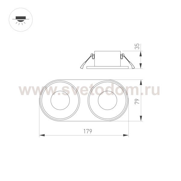 База встраиваемая для модуля светодиодного PLURIO Arlight 31712