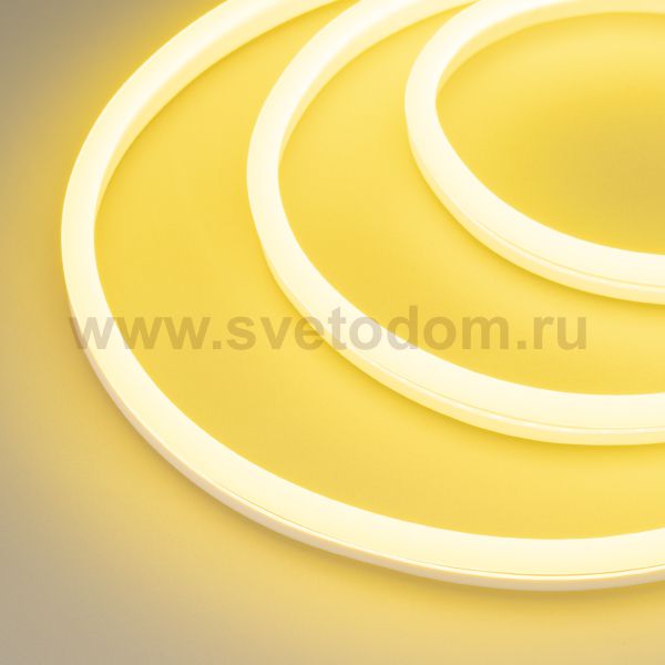 Гибкий неон GALAXY-1608-5000CFS-2835-100 12V Lemon (16x8mm, 12W, IP67) Arlight 31816