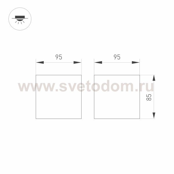 Светильник SP-ORIENT-SURFACE-TC-S95x95-20W Day4000 (WH, 30 deg, 230V) (Arlight, IP20 Металл, 5 лет) Arlight 31864
