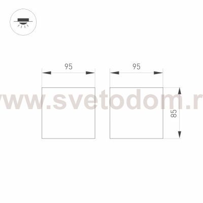 Светильник SP-ORIENT-SURFACE-TC-S95x95-20W Warm3000 (WH, 30 deg, 230V) (Arlight, IP20 Металл, 5 лет) Arlight 31865