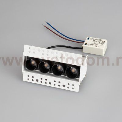 Светильник MS-ORIENT-BUILT-TRIMLESS-TC-S38x127-10W Warm3000 (WH-BK, 30 deg, 230V) Arlight 31924
